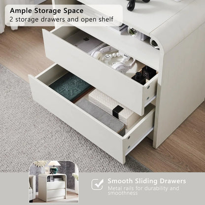 Nightstand with Charging Station | Cozy Complete Homes