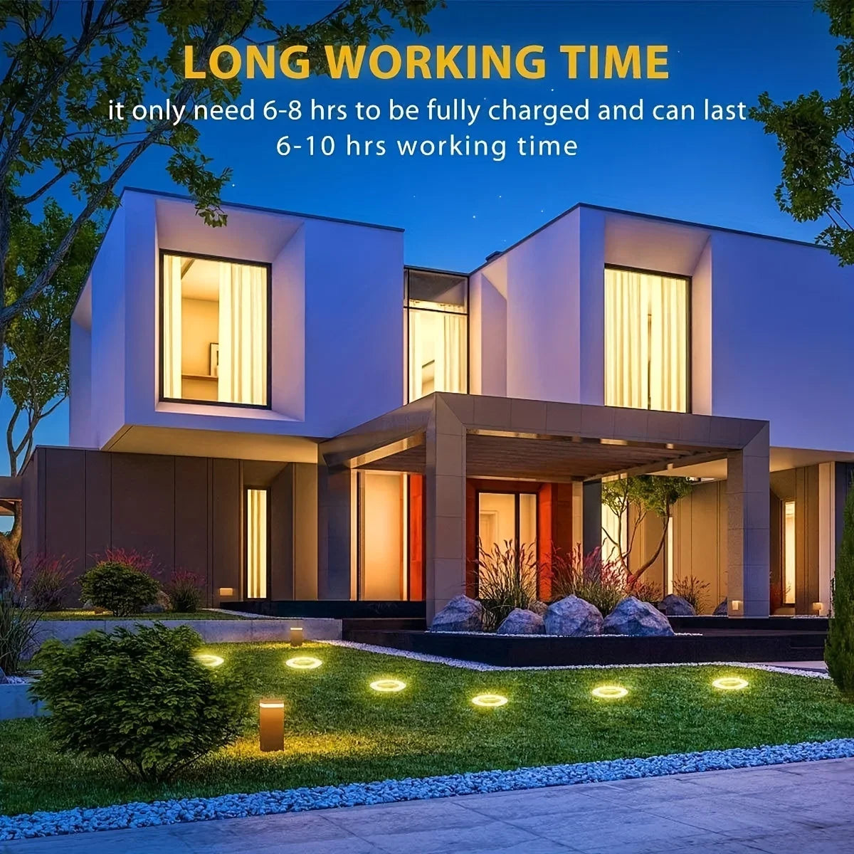 8 piece Solar Outdoor Lights | Cozy Complete Homes