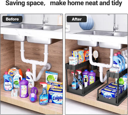 Expandable Under-Sink Storage Rack Shelf | Cozy Complete Homes
