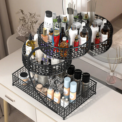3-Tier Round Metal Storage Rack | Cozy Complete Homes