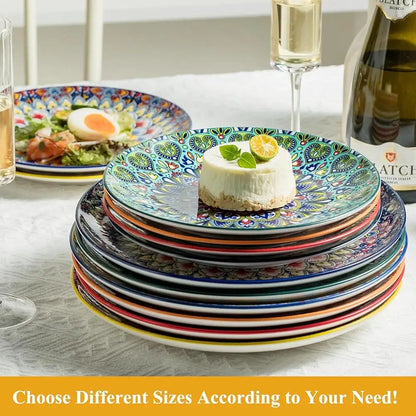 Bohemian Dinner Plates Set of 6 | Cozy Complete Homes
