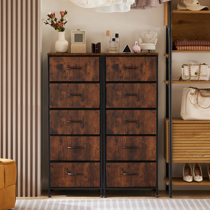 Dresser For Bedroom With 5 Fabric Drawers | Cozy Complete Homes