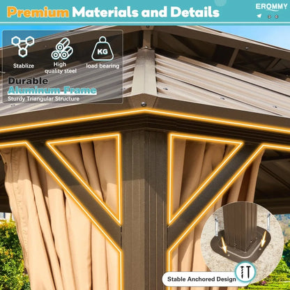 Heavy-Duty Hardtop Gazebo - Outdoor Shelter | Cozy Complete Homes