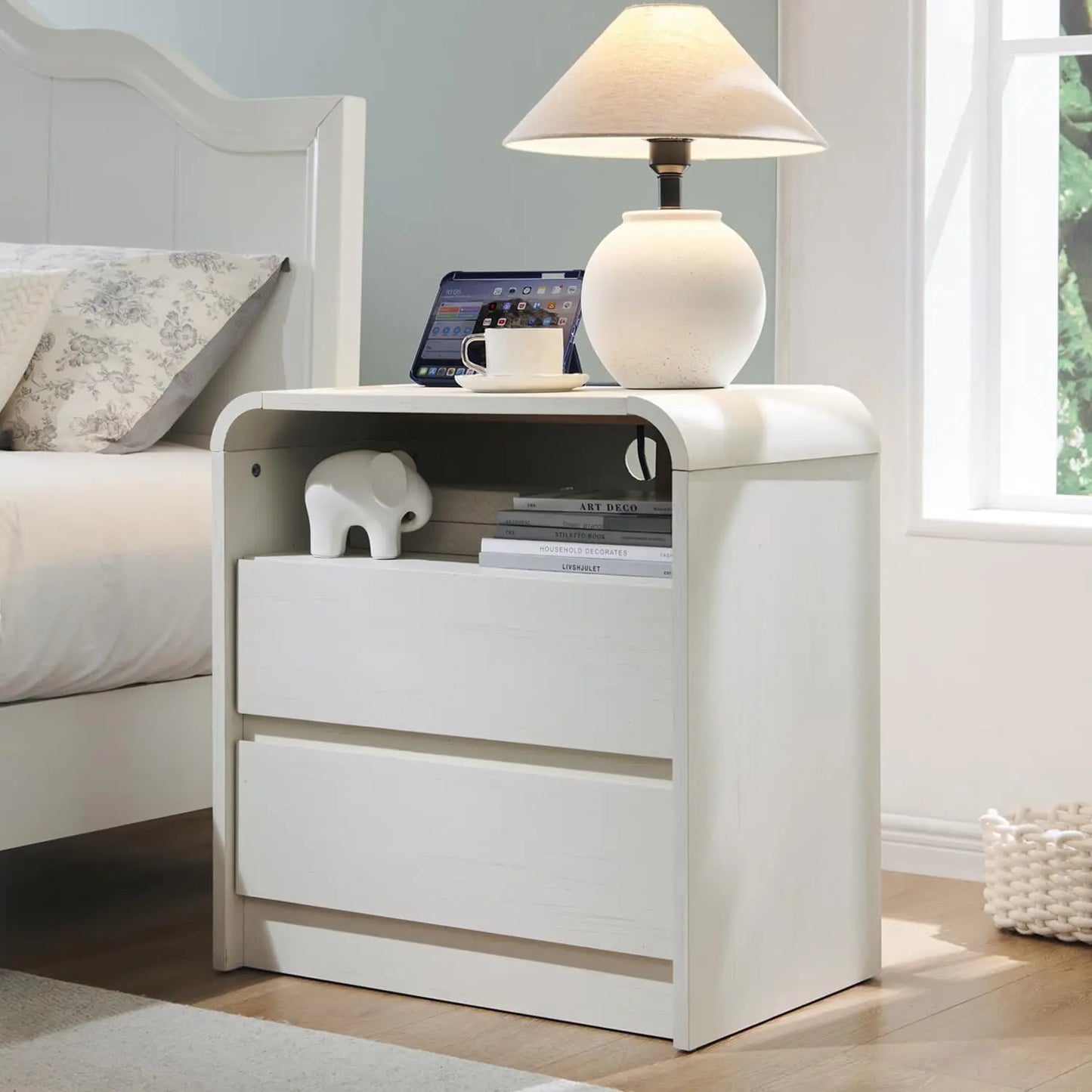 Nightstand with Charging Station | Cozy Complete Homes