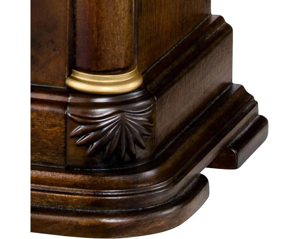 Classic Walnut Mantel Clock - Silent Movement | Cozy Complete Homes