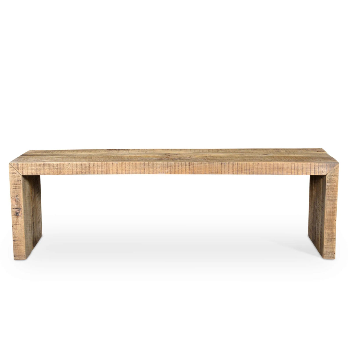 Wooden bench on a white background
