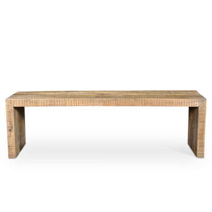 Wooden bench on a white background