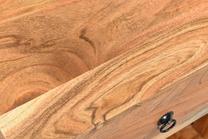 Close-up of a wooden surface with a visible grain pattern