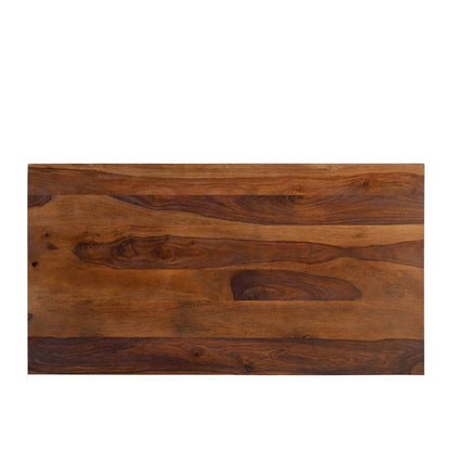 Wooden surface with a rich brown finish on a white background