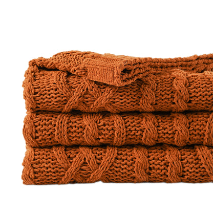 CozyHome™ Luxury Chunky Chenille Throw – Hand-Woven Softness