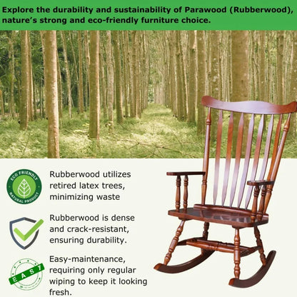 Classic Indoor Rocking Chair - Wooden Rocker | Cozy Complete Homes
