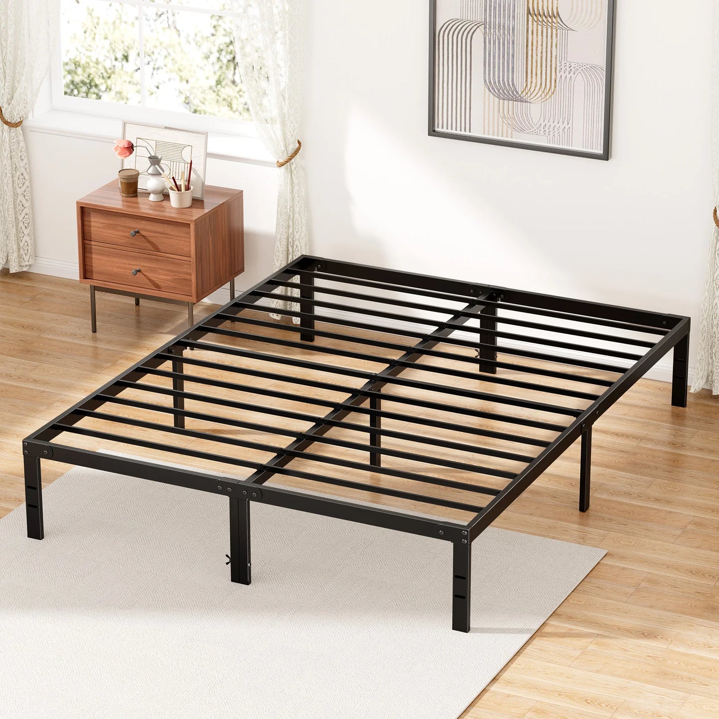 Metal Platform Bed Frame (Twin/Full/Queen/King) | Cozy Complete Homes