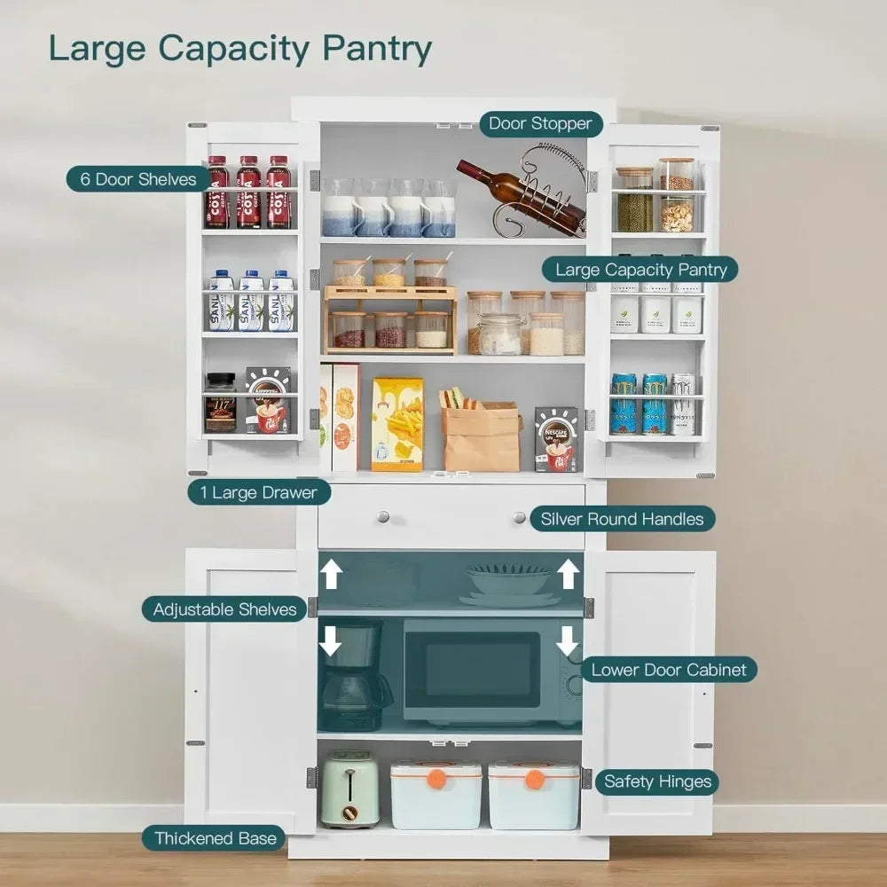 72” Kitchen Pantry Cabinet | Cozy Complete Homes
