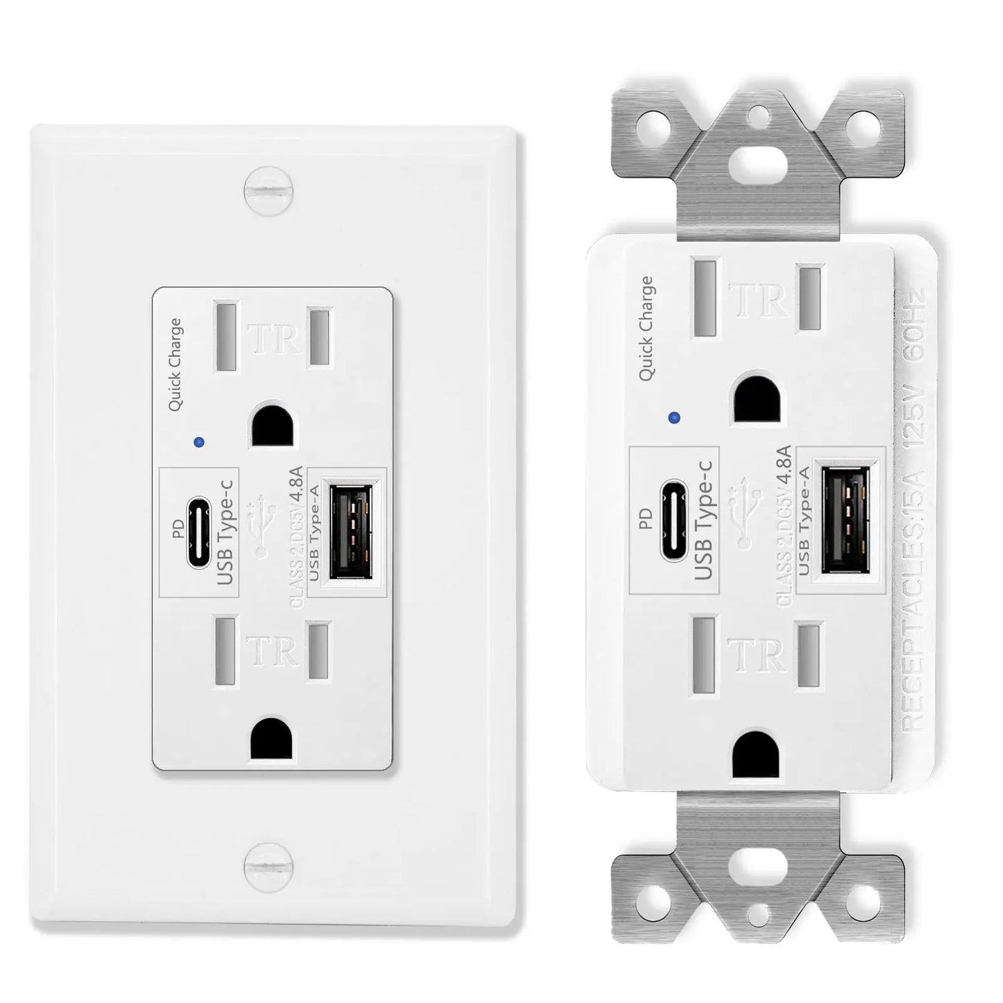 Power Socket with Type C USB Quick Charger | Cozy Complete Homes