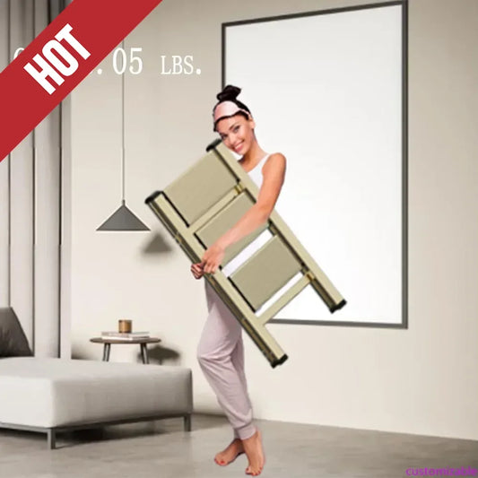 Customizable-3 Step Lightweight Folding Ladder | Cozy Complete Homes