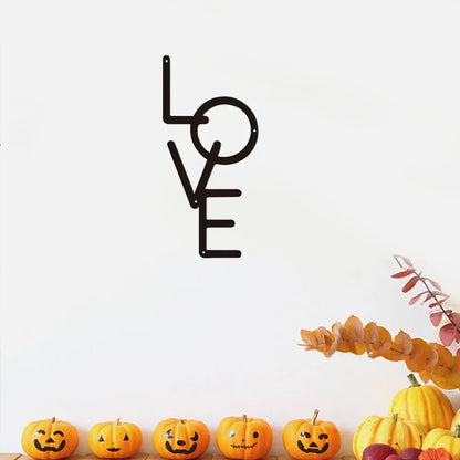 Vertical 'LOVE' Metal Wall Art Decor | Cozy Complete Homes