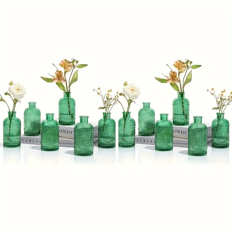 12 Pack Clear Glass Bud Vases | Cozy Complete Homes