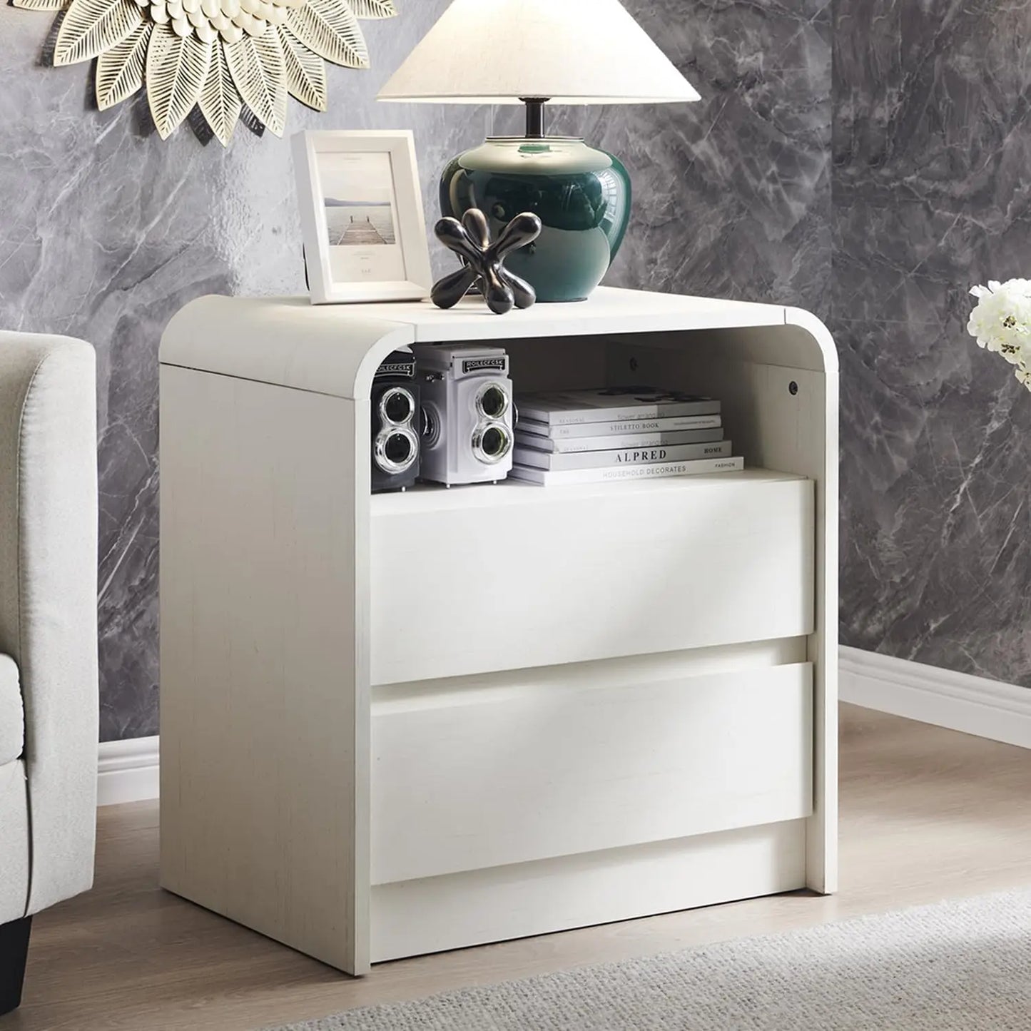 Nightstand with Charging Station | Cozy Complete Homes