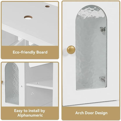 White Bathroom Vanity Cabinet with Storage | Cozy Complete Homes