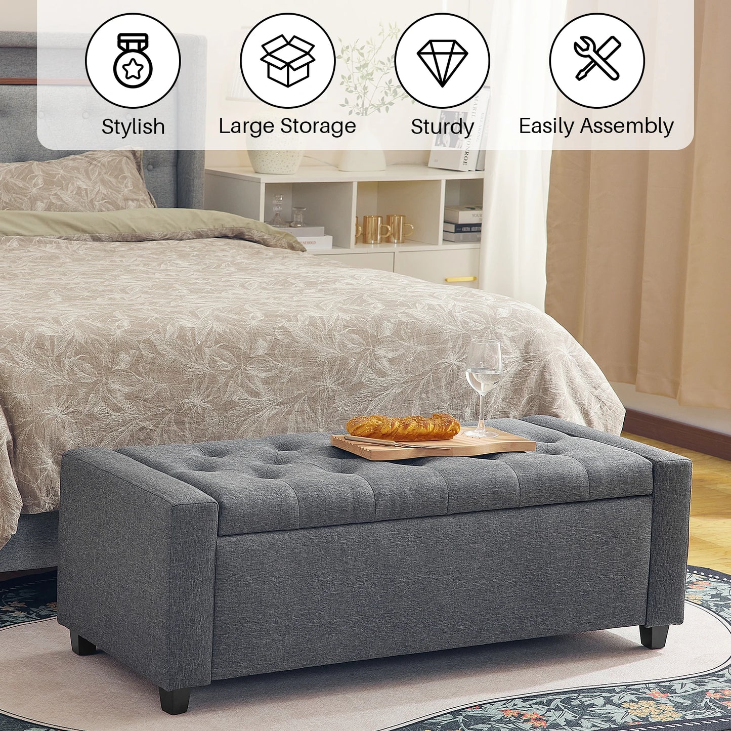 Storage Ottoman | Cozy Complete Homes