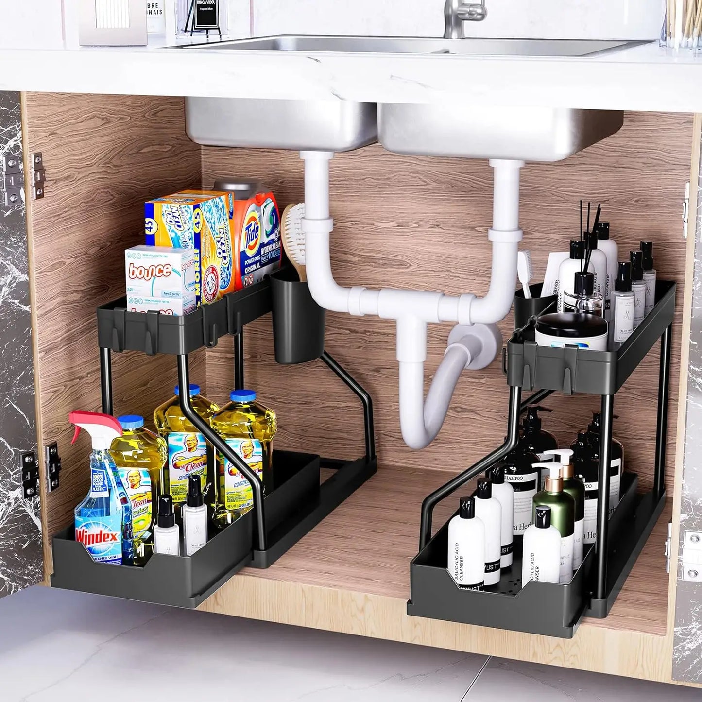 Expandable Under-Sink Storage Rack Shelf | Cozy Complete Homes