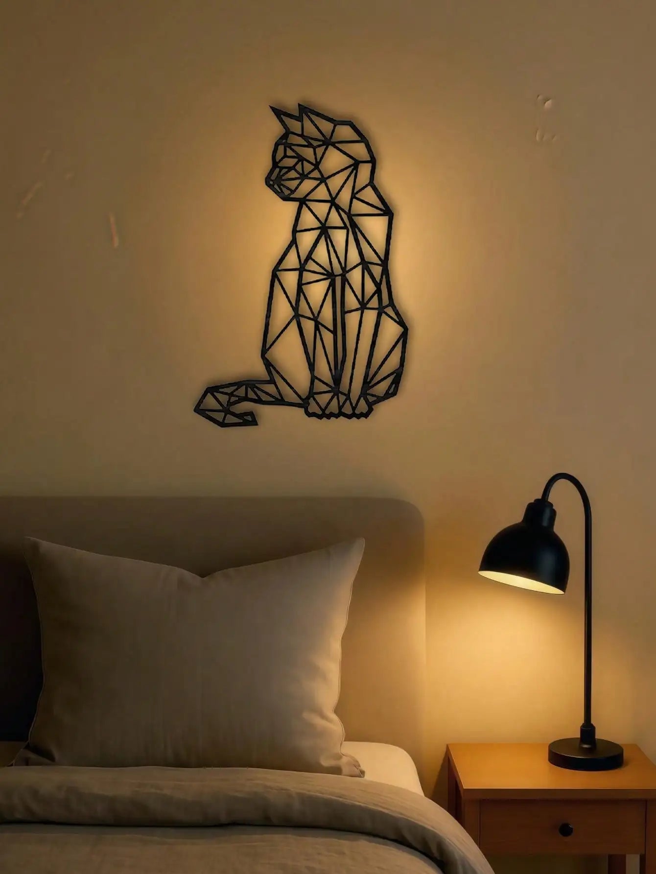 Boho Chic Wrought Iron Cat Wall Art | Cozy Complete Homes