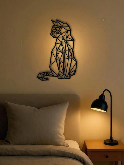 Boho Chic Wrought Iron Cat Wall Art | Cozy Complete Homes