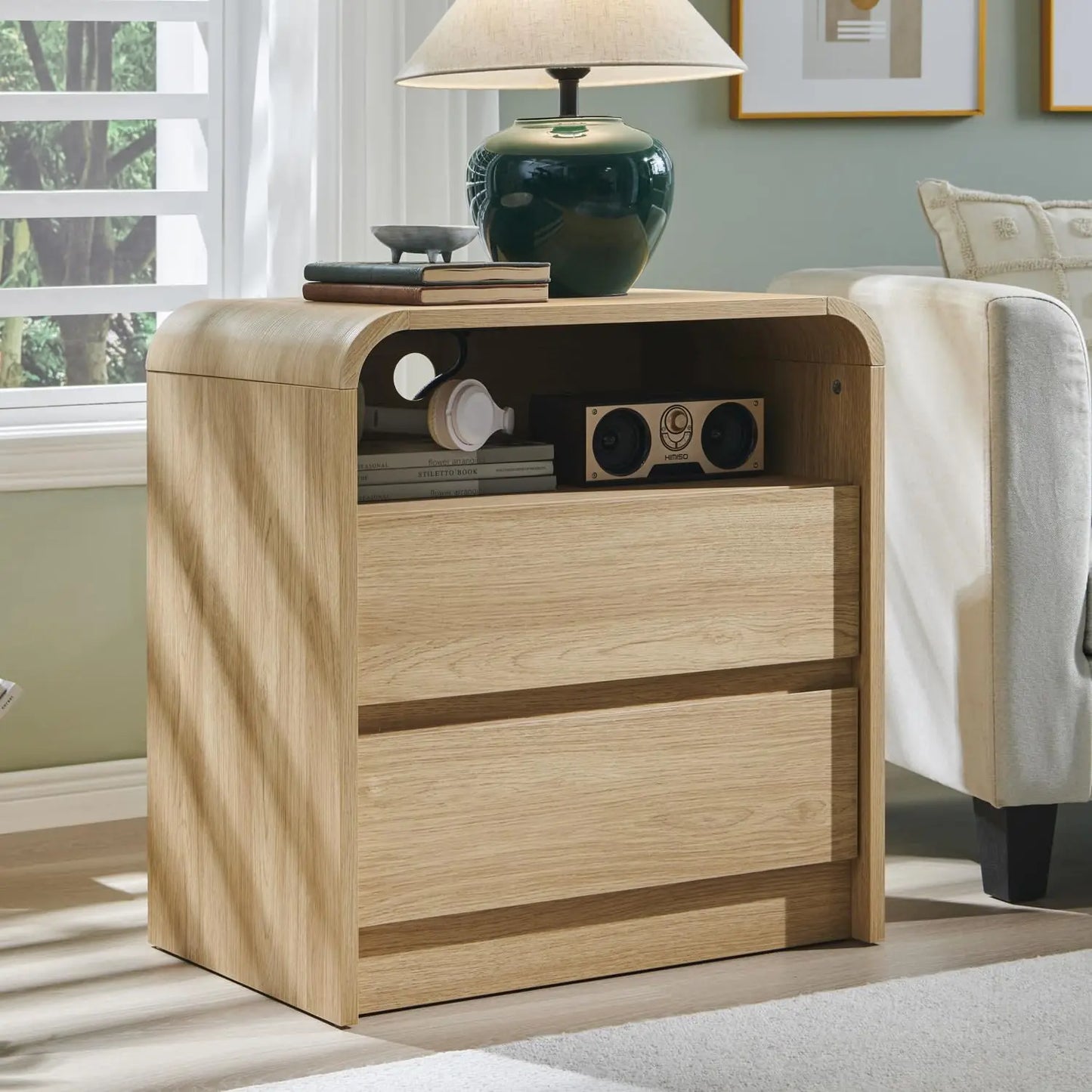Nightstand with Charging Station | Cozy Complete Homes