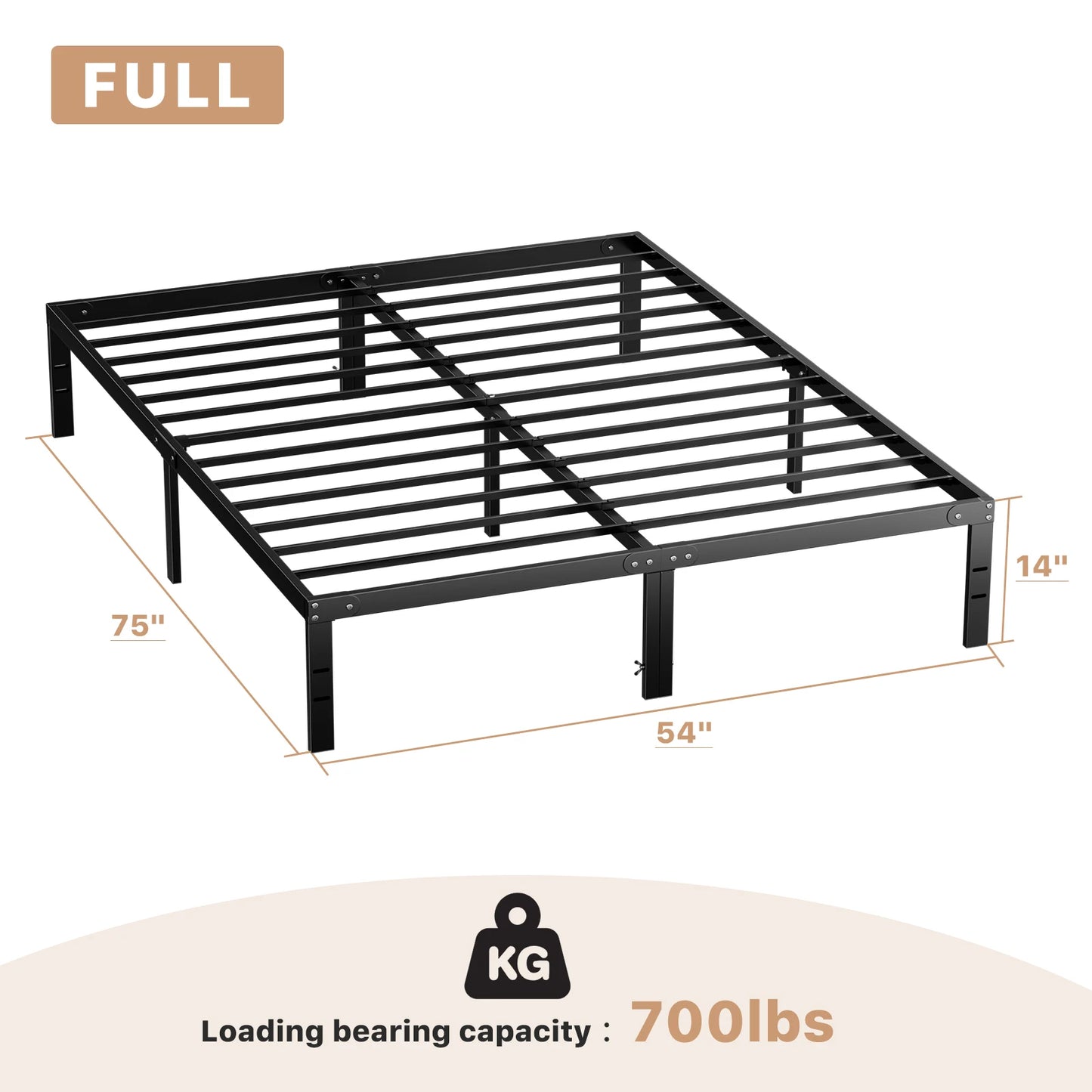 Metal Platform Bed Frame (Twin/Full/Queen/King) | Cozy Complete Homes