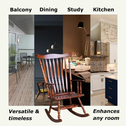 Classic Indoor Rocking Chair - Wooden Rocker | Cozy Complete Homes