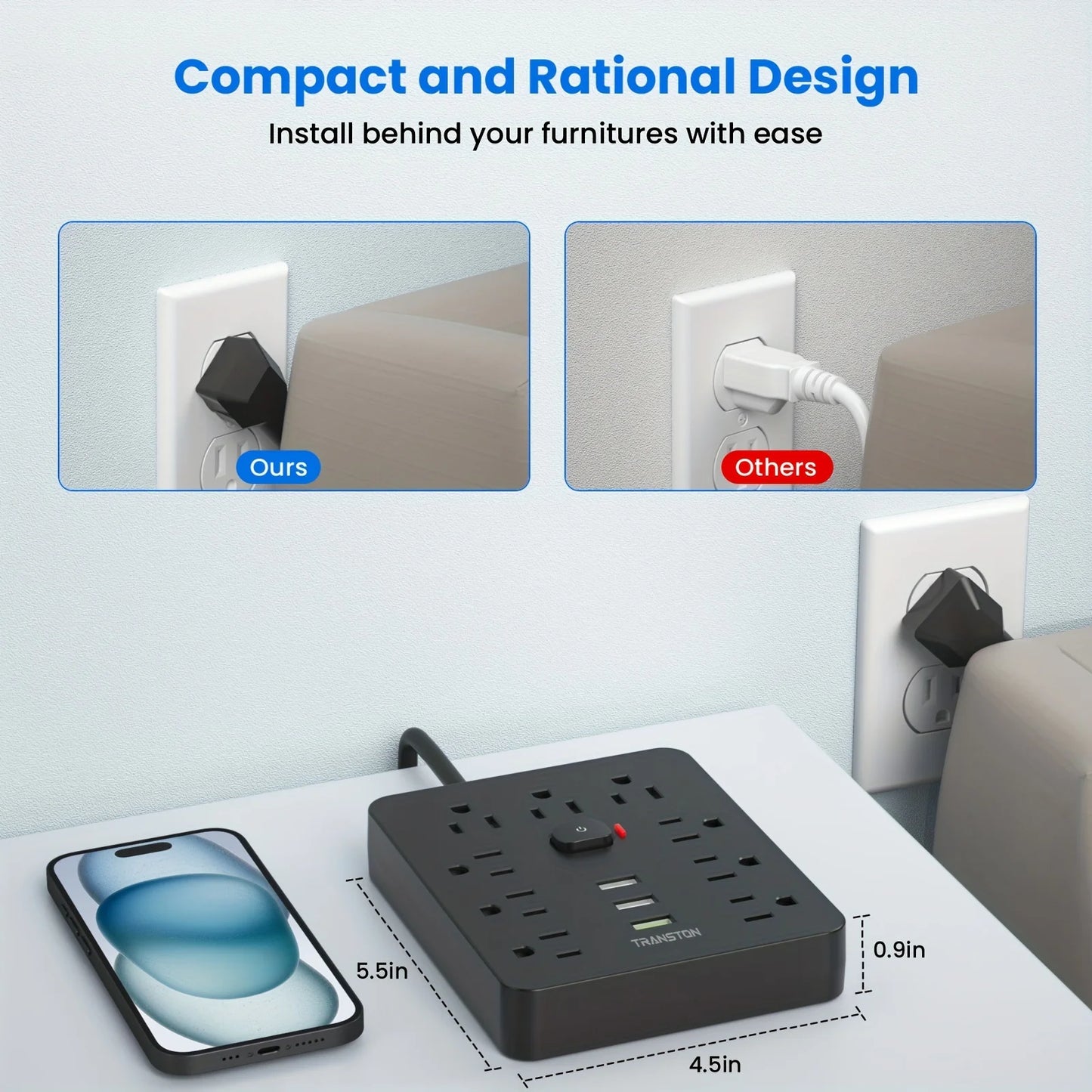 Power Outlet with Surge Protector | Cozy Complete Homes