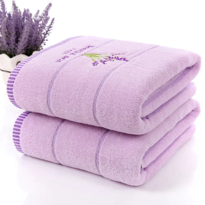 Pure Cotton Embroidered Bath Towel | Cozy Complete Homes