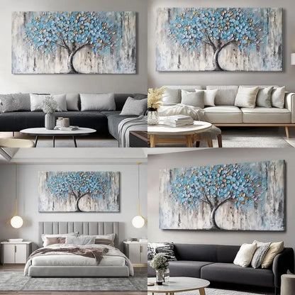 Botanical Serenity Canvas – Contemporary Hand-Painted Oil Art