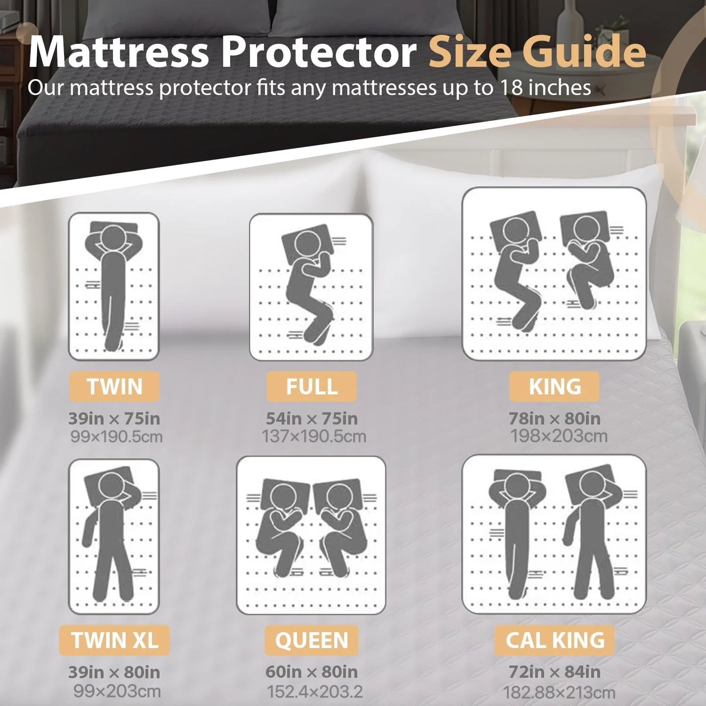 Waterproof Noiseless Mattress Protector - Deep Pocket | Cozy Complete Homes