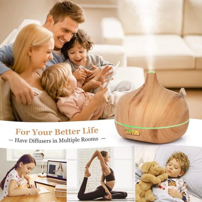 550ml Ultrasonic Essential Oil Diffuser - Cool Mist | Cozy Complete Homes