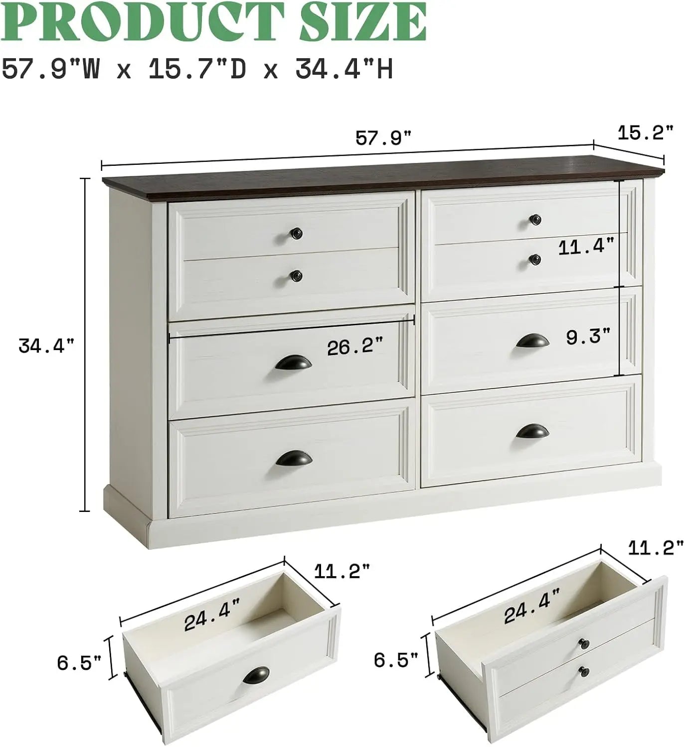 58 inch Dresser for Bedroom | Cozy Complete Homes