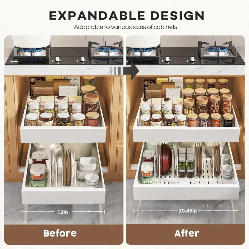 4-Pack Expandable Cabinet Organizer | Cozy Complete Homes