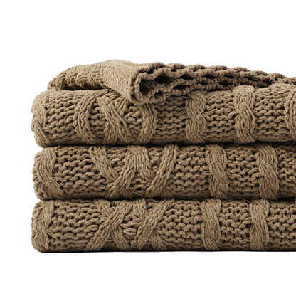 CozyHome™ Luxury Chunky Chenille Throw – Hand-Woven Softness