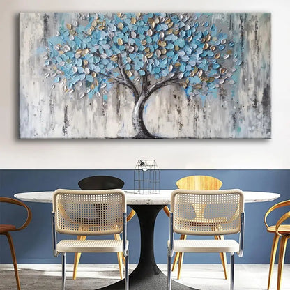 Botanical Serenity Canvas – Contemporary Hand-Painted Oil Art