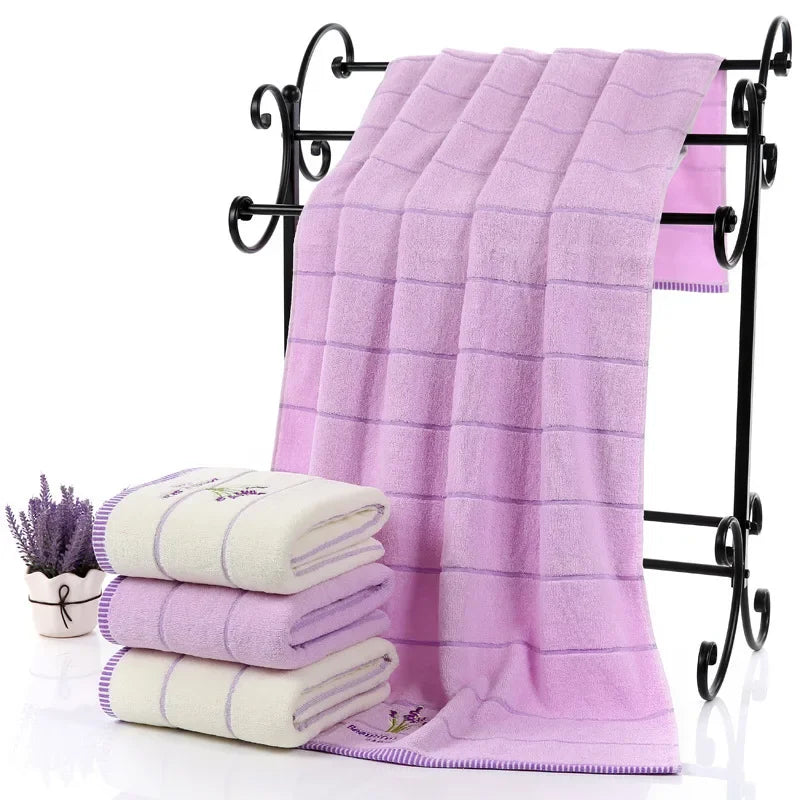 Pure Cotton Embroidered Bath Towel | Cozy Complete Homes