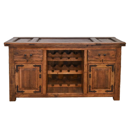 Rustic wood wine cabinet 