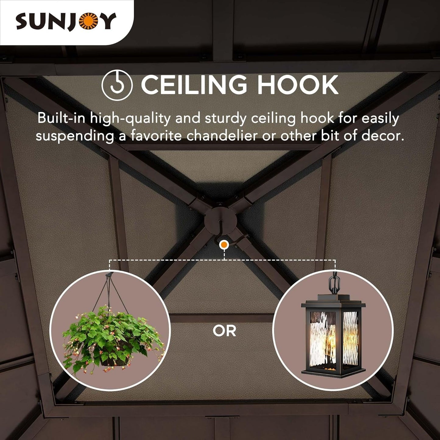 Cedar Framed Hardtop Gazebo Outdoor Patio Garden Shade