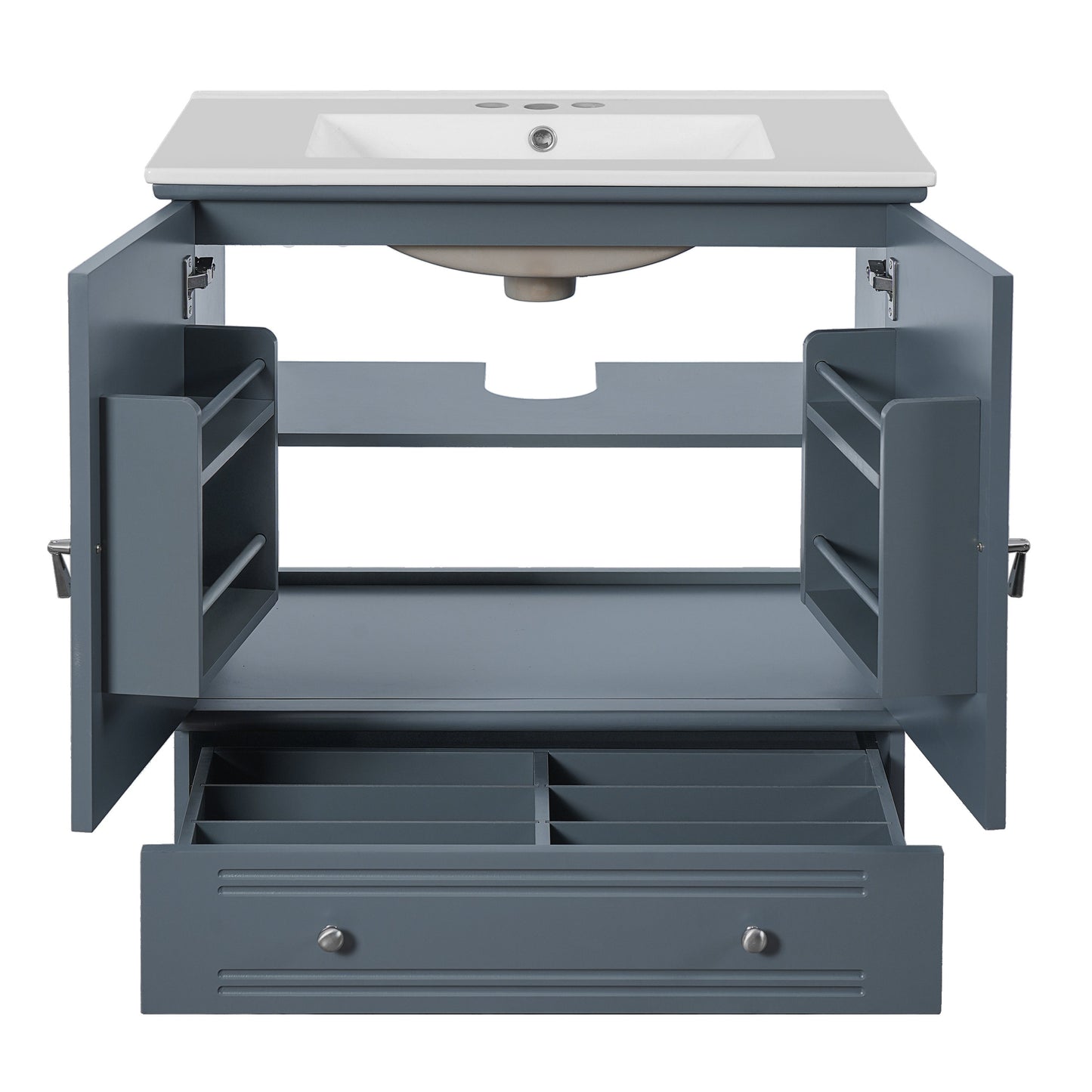 Bathroom Vanity with Ceramic Sink