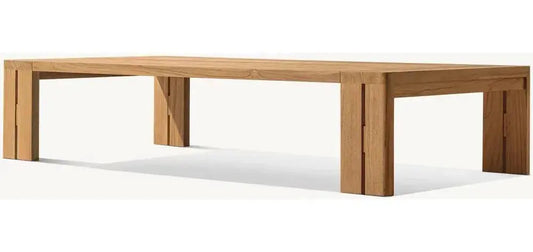 Curved T Back Style Teak Wood Garden Big Lots Furniture Set Modern Outdoor Teak Sofa - CozyCompleteHome.com