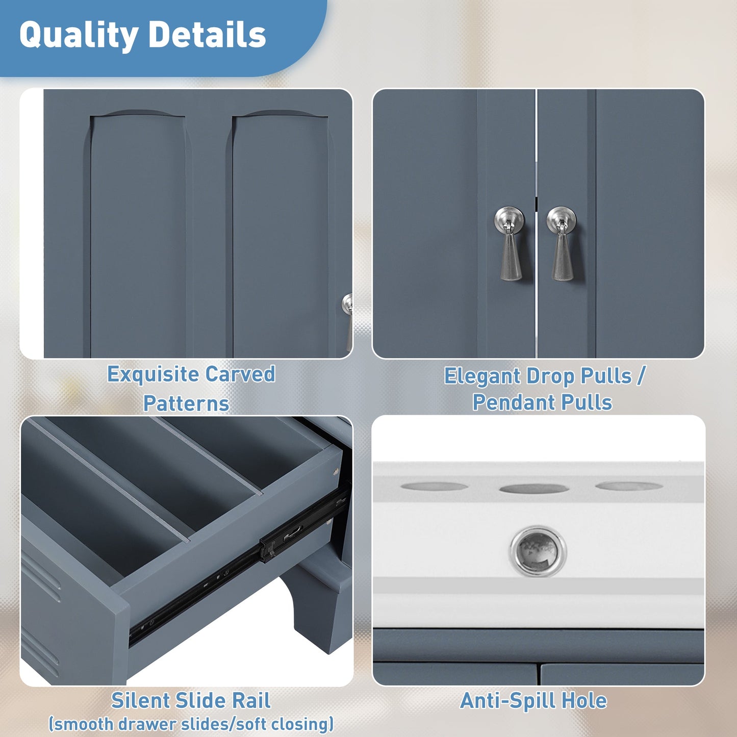 Bathroom Vanity with Ceramic Sink