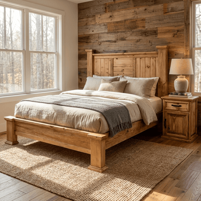 Hacienda Rustic Bed with Low Footboard