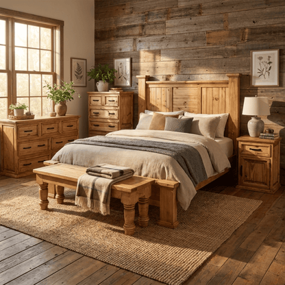 Hacienda Rustic Bed with Low Footboard