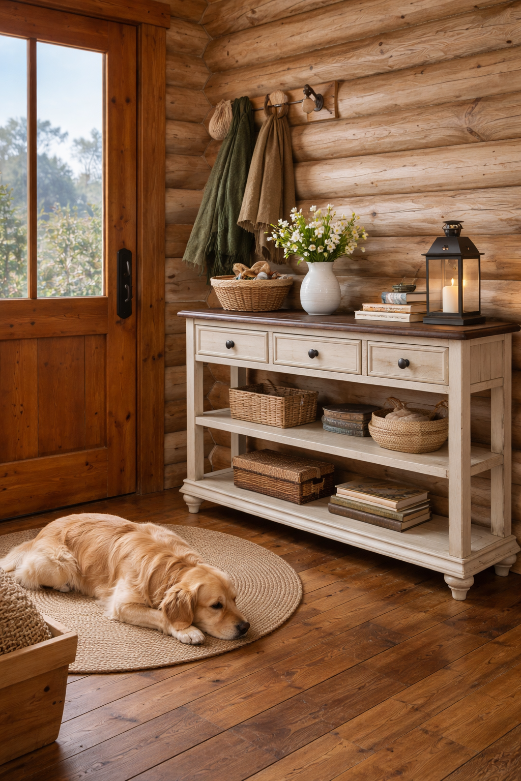 Sunset Trading Shades of Sand Console Sofa Table