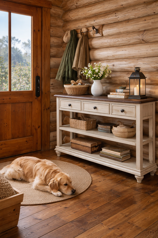 Sunset Trading Shades of Sand Console Sofa Table