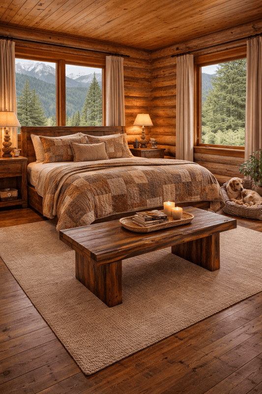 51" Dark Brown Solid Wood Sled Coffee Table